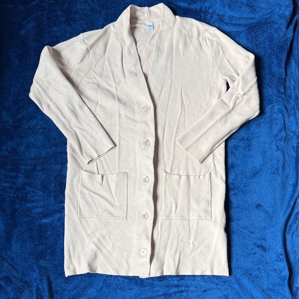 Twik Beige Button-Up Cardigan